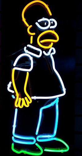 Homer Simpson Neon Sign